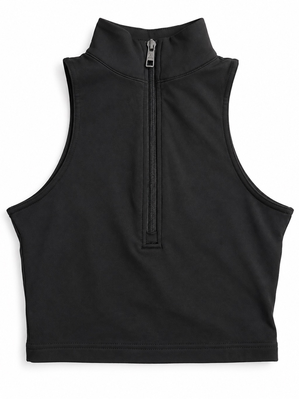 Balance Athletica Black Half Zip Sleeveless Crop Top Size S